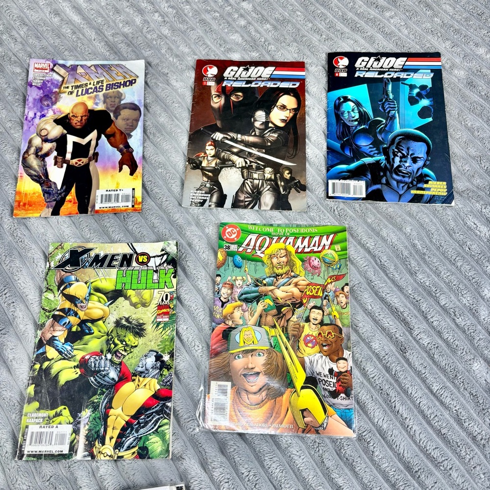 Comic book lot of 5 Marvel GI JOEAQUAMAN